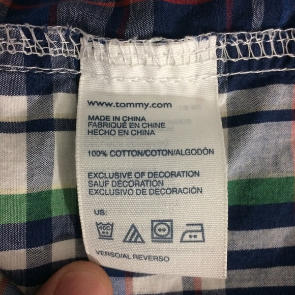 Tommy Hilfiger Boys 7 Plaid Button Up Dress Shirt - Picture 5 of 6